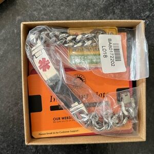Silver Medical Alert Bracelet